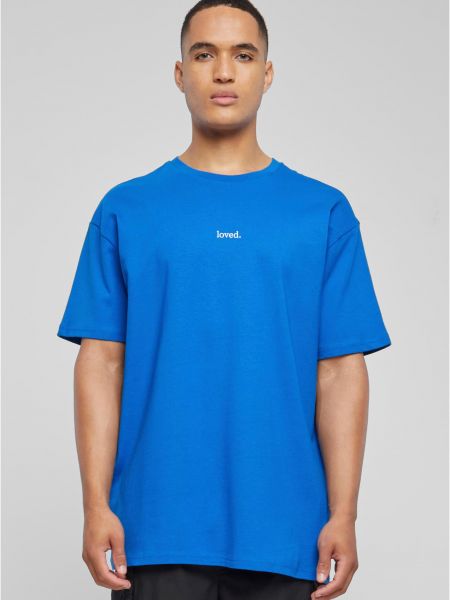 Polo marškinėliai oversize Merchcode mėlyna