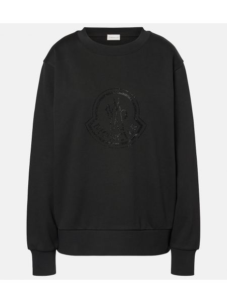 Pamuklu polar sweatshirt Moncler siyah