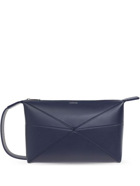 Læder clutch Loewe blå