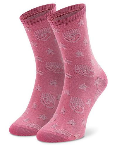 Chiara Ferragni Dámské klasické ponožky 73SB0J25 Růžová