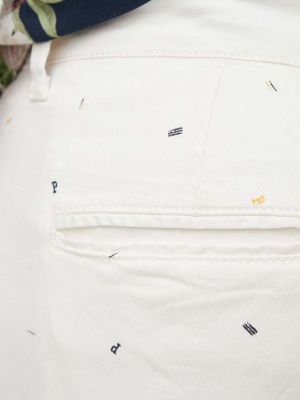Pantaloni cu imagine Pepe Jeans alb