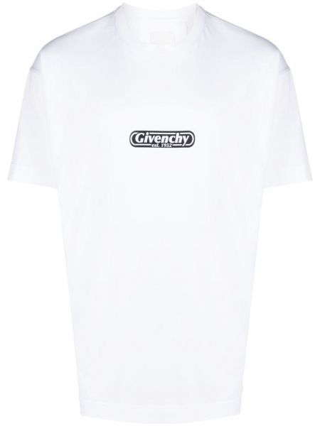 Bavlnené tričko s potlačou Givenchy biela