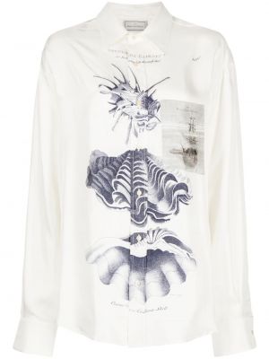 Camicia con stampa Pierre-louis Mascia bianco