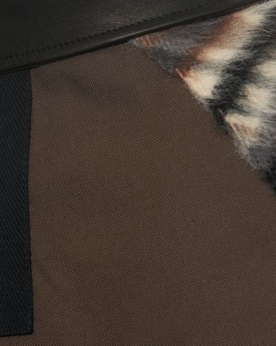 Kockovaná vlnená bunda na zips Junya Watanabe