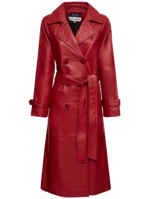 Trench en cuir Reformation rouge