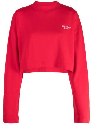 Pamučna dugi sweatshirt The Upside crvena