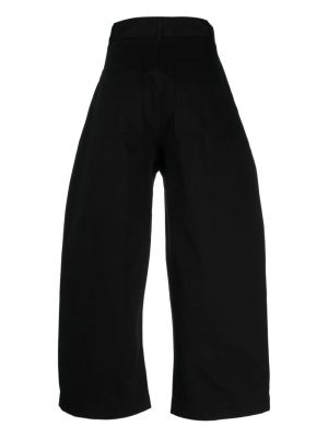 Bavlněné kalhoty relaxed fit Studio Nicholson černé