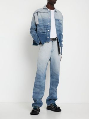 Péřová bavlněná džínová bunda Botter modrá