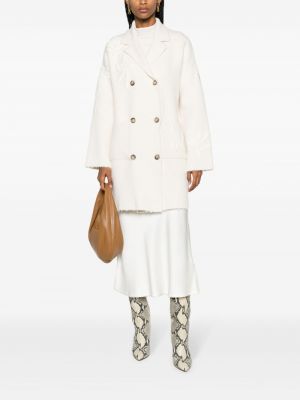 Kabát s výšivkou Ermanno Firenze bílý