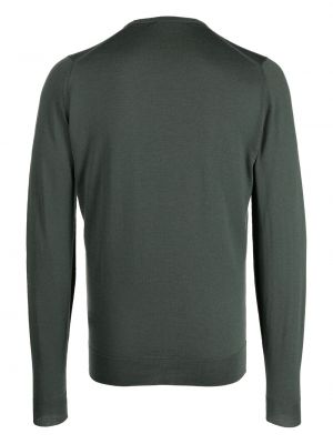 Sweatshirt aus baumwoll mit rundem ausschnitt John Smedley grün