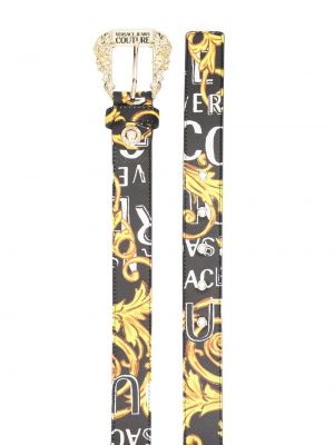 Kožený pásek s potiskem Versace Jeans Couture