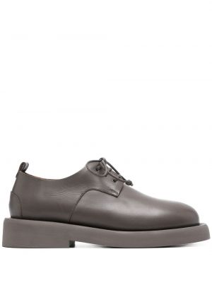 Pantofi oxford cu șireturi din piele din dantelă Marsell gri
