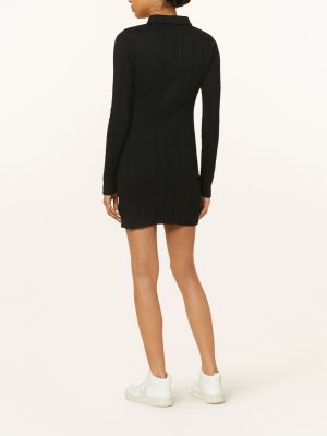 Sukienka koszulowa z dżerseju Calvin Klein Jeans czarna