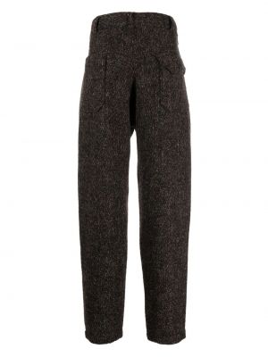 Pantalon à boucle en tweed Engineered Garments marron