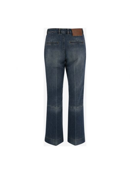 Jeans mit plisseefalten Victoria Beckham blau