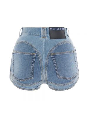 Szorty jeansowe Mugler niebieskie