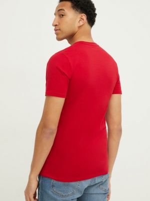 Bavlněné tričko Hollister Co. červené