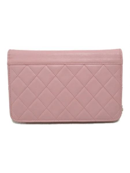 Bolsa de hombro de cuero retro Chanel Vintage rosa