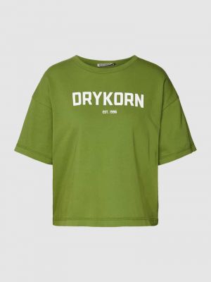 Koszulka z nadrukiem Drykorn zielona