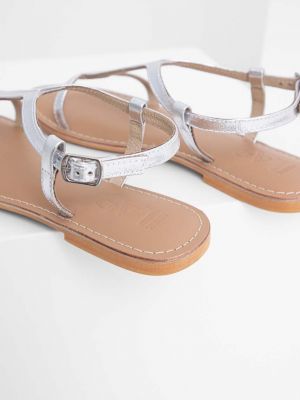 Kožené sandály Answear Lab stříbrné
