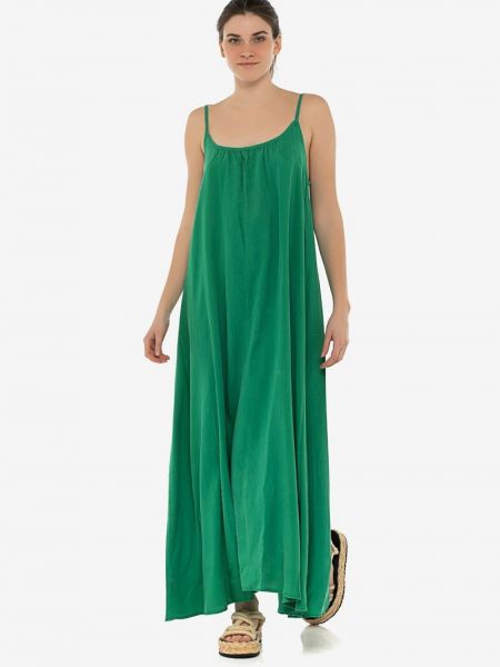 Sukienka długa True Religion zielona