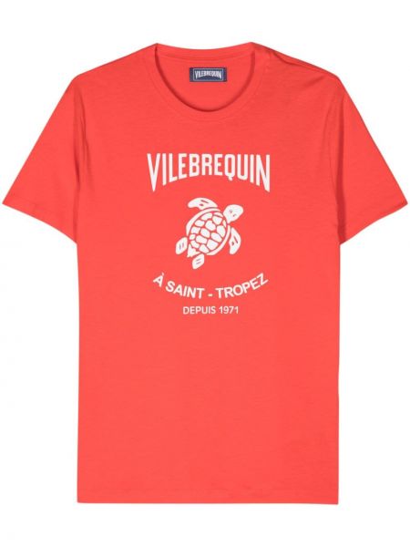 Koszulka bawełniana Vilebrequin czerwona
