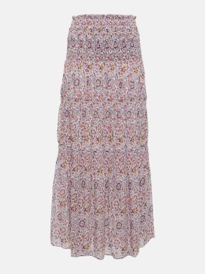 Květinové dlouhá sukně Marant Etoile růžové