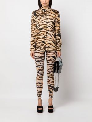 Leggings mit print mit tiger streifen Roberto Cavalli braun