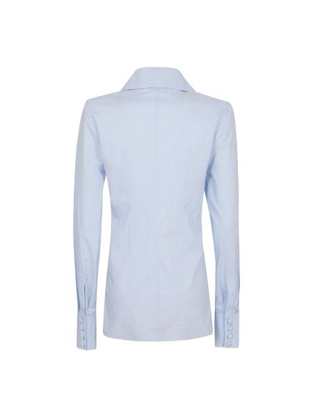 Camisa de algodón a cuadros Balmain azul