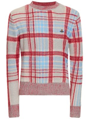 Kockovaný sveter s potlačou Vivienne Westwood