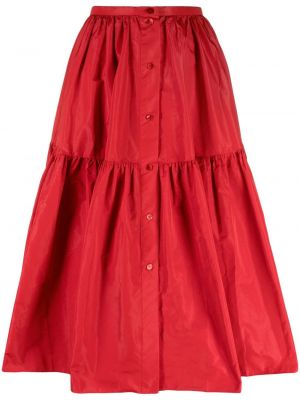 Midi sijonas su sagomis Patou raudona