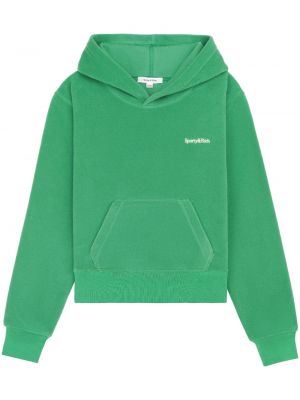 Flisas siuvinėtas džemperis su gobtuvu Sporty & Rich žalia