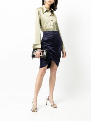 Drapované pouzdrová sukně Burberry Pre-owned