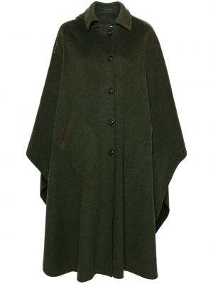 Plstěný kabát s kapucí A.n.g.e.l.o. Vintage Cult zelený