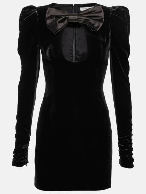 Sametové šaty Alessandra Rich černé