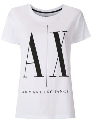 Μπλούζα με σχέδιο Armani Exchange λευκό