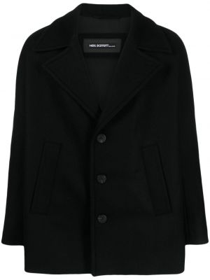 Gyapjú kabát Neil Barrett fekete