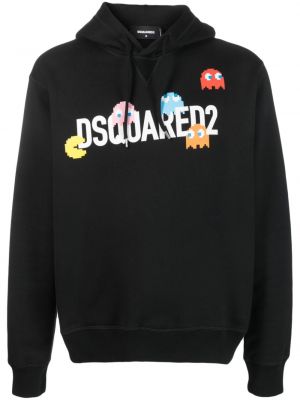 Baskılı pamuk uzun kazak Dsquared2 siyah