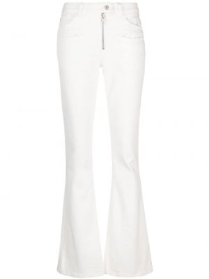 Jeans bootcut taille basse Courrèges blanc