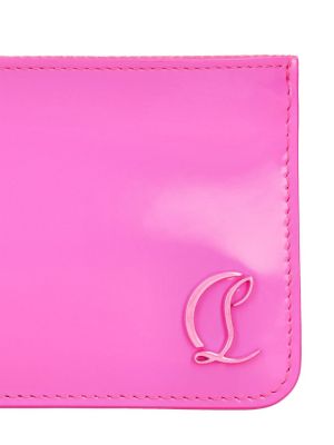 Kožená peňaženka Christian Louboutin ružová