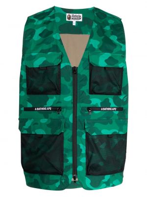 Gilet con stampa camouflage A Bathing Ape® verde