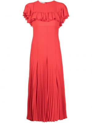 Плисирана коктейлна рокля Philosophy Di Lorenzo Serafini червено