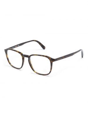 Okulary z nadrukiem Moncler Eyewear brązowe