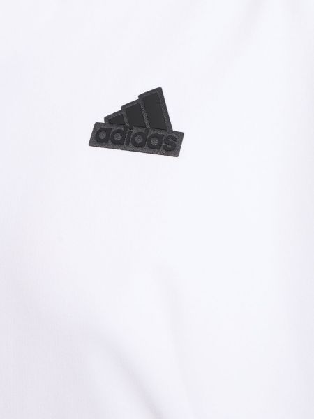 Jopa s kapuco z zadrgo Adidas Performance bela