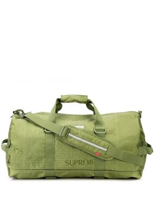 Bolsa de viaje con estampado Supreme verde