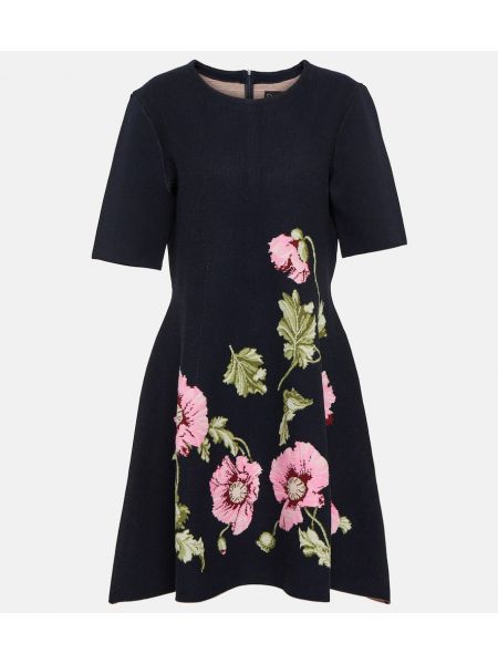 Jacquard haljina s cvjetnim printom Oscar De La Renta