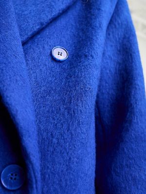 Синее пальто из смесовой шерсти Weekday Alex