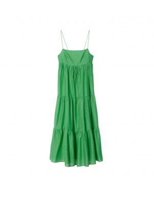 Dlouhé šaty Mango zelená