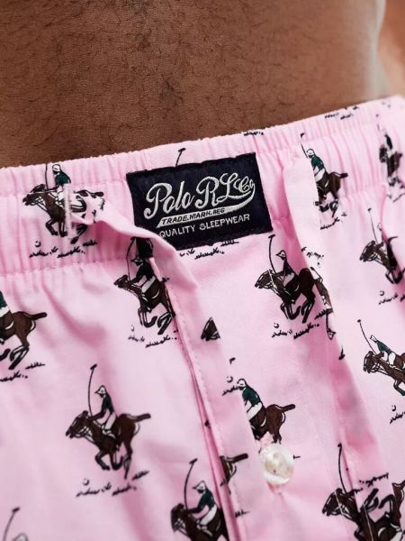 Пижама с принтом Polo Ralph Lauren розовая