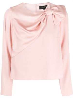 Μπλούζα με φιόγκο Paule Ka ροζ